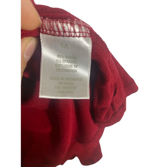 Women's Westport 1962 Red Open Should Long Sleeve Polka dot Top size Medium - Picture 5 of 6